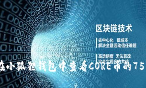 如何在小狐狸钱包中查看CORE币的75%余额